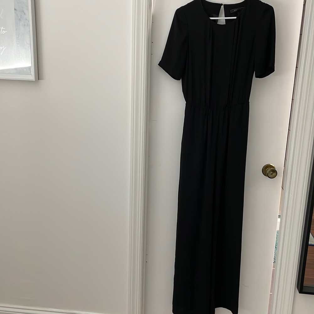 BCBGMaxazaria, size 0. Wide leg, flowly jumpsuit with open back